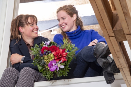 Dubbel genieten Boeket bloemen boeketten He-as Binnema Sneek Heerenveen