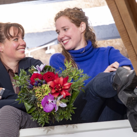 Dubbel genieten Boeket bloemen boeketten He-as Binnema Sneek Heerenveen