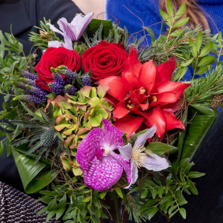 Dubbel genieten Boeket bloemen boeketten He-as Binnema Sneek Heerenveen